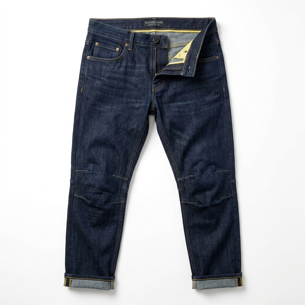 Aramid Kevlar-Lined Moto Denim Riding Jeans
