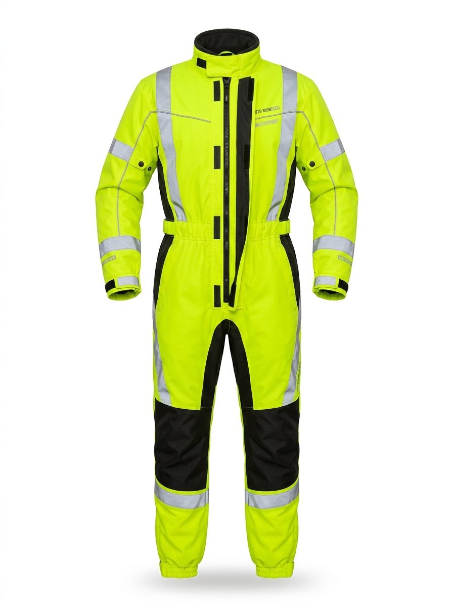 High-Visibility Rainproof Motorcycle Over-Suit