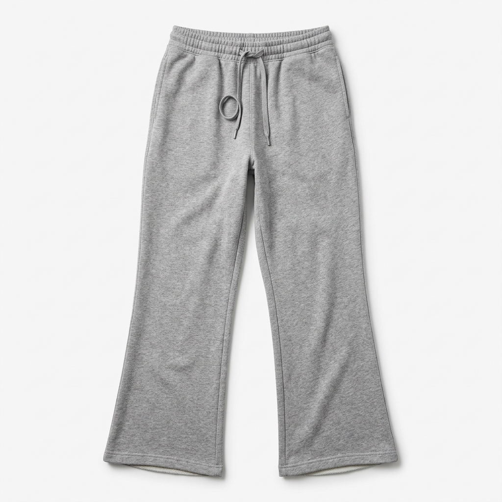 Relaxed Flare-Leg French Terry Sweatpants